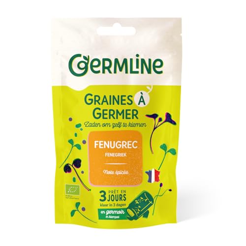 GERM'LINE - Graines à Germer Fenugrec Bio | Saveur Épicée & Notes Herbacées | Riche en Protéines & Fibres | Facile à Cultiver | Sachet 150g | Fabrication Française
