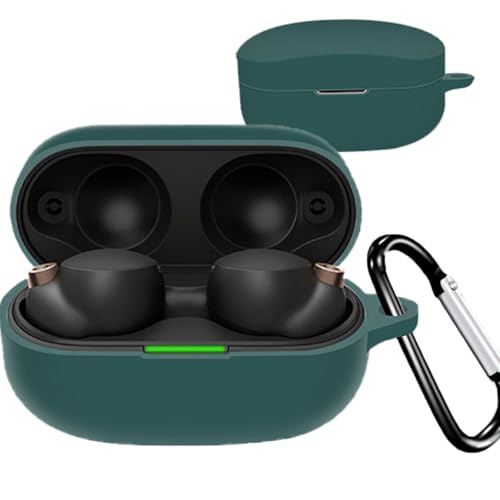 Iniayoh For SONY WF-1000XM4 �P�[�X SONY WF-1000XM4 ��p �P�[�X �ɂ̓J���r�i����������Ă��蕴���h�~�A�����ɂ��� �_�炩�ȃV���J�Q���A�ϏՌ� �����^ �h���h�o �����h�~�i�O���[���j