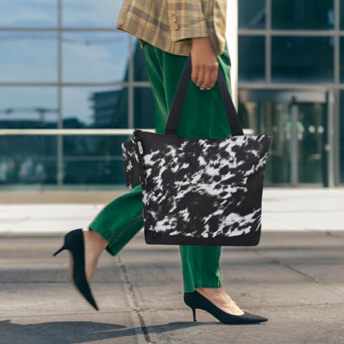 Image of NGIL Medium Top Zipper Closure Canvas Tote Bag with Attached Matching Coin Purse For Moms and Nurses