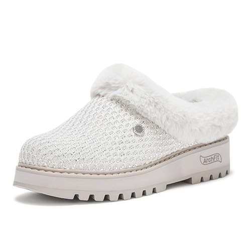 Skechers pantoufles Martha Stewart femme gris clair chausson 39.5