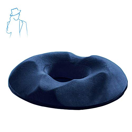 Julvie Donut Tailbone Pillow Hemorrhoid Treatment Cushion,Prostate Pillow, Pregnancy, Post Natal, Bed Sores, Coccyx, Sciatica Firm Sitting Pillow