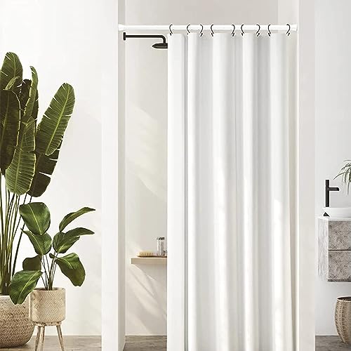 AIZESI White Shower Curtain Rod Adjustable Curtain Rods 85-150cm Never Rust Shower rod no Drilling Shower Rods Tension Curtain Rod Curtain Rods for Bathroom Closet Doorway Cupboard - Image 4