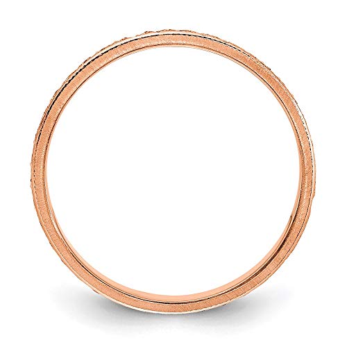 14k Rose Gold 3mm Design Etched Bridal Engagement Wedding Band Ring Fine Jewelry For Women Gifts For Her2