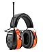 PROHEAR 033 2.0 Upgraded Bluetooth Hearing Protection AM FM Radio Headphones - 31SNR Noise Reduction Ear Muffs with Long-Lasting Stable Rechargeable Battery - 50 Hrs for Mowing Snowblowing - Orange