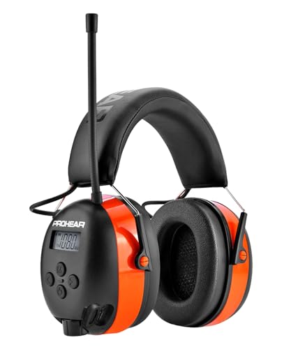 PROHEAR 033 2.0 Upgraded Bluetooth Hearing Protection AM FM Radio Headphones - 31SNR Noise Reduction Ear Muffs with Long-Lasting Stable Rechargeable Battery - 50 Hrs for Mowing Snowblowing - Orange - image 9