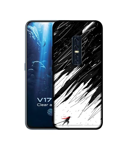Image of Geometric Strom Design Premium 2D Printed Metal Back Case Cover for Vivo V17 Pro 4G