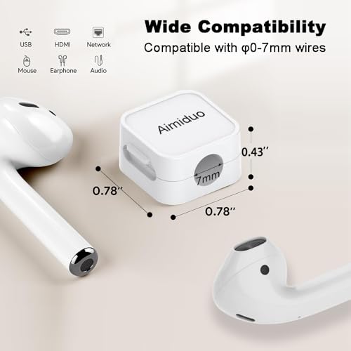 Organizador de Cables con Clips Magnéticos, 10 Unidades, Blanco miniatura 4