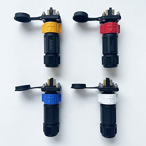 Gairen 2 Pin 50Amp Trolling Motor Plug Receptacle Set, 12/24/36/48 Volt Marine Boat Power Waterproof Ip67 Connector Trolling Boat Plug For Trolling Motors Compatible With 6/8 Awg Wire Red #TOP7