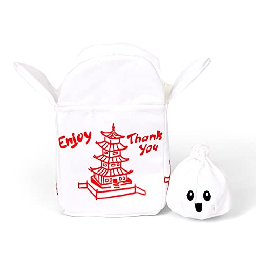 Barkbox 2 in 1 Interactive Plush Dog Toy Rip and Reveal Dog Toy for