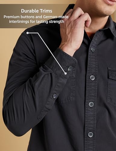 Image of Symbol Premium Men's Washed Cotton Twill Casual Shirt - Regular Fit | Pure Cotton (Available in Plus Sizes)