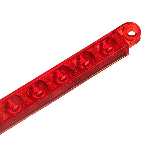 Image of Partsam 2Pcs 12 inch 15 LED Red Led Trailer Truck Identification Light Bar Waterproof Sealed Thin Stop /Turn /Tail ID Marker Third 3rd Brake Light Strip bar for Trucks Trailers RV Surface Mount