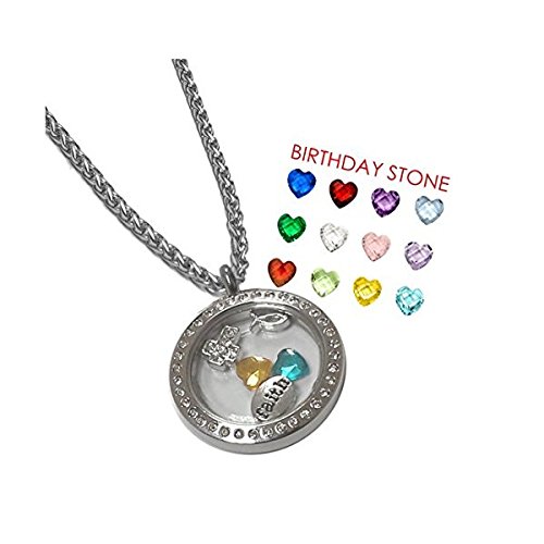 Set Locket Necklace with Floating Charms - Genuine 316L Stainless Steel Magnet Closing +12 Heart Charms+ 3 Christian Charms + 20 Set Locket Necklace with Floating Charms - Genuine 316L Stainless Steel Magnet Closing +12 Heart Charms+ 3 Christian Charms + 20