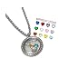 Set Locket Necklace with Floating Charms - Genuine 316L Stainless Steel Magnet Closing +12 Heart Charms+ 3 Christian Charms + 20" Chain