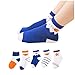 Lot de 5 paires de chaussettes en tricot pour bébé et enfant - Chaussettes hautes en coton - Chaussettes chaudes - Tricot fin - Chaussettes de loisirs, bleu, L