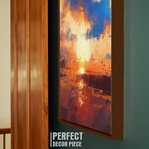 Image of Printelligent Luxury Wall Art Floating Frame Canvas Painting for living room (12 inch x 12 inch) A34