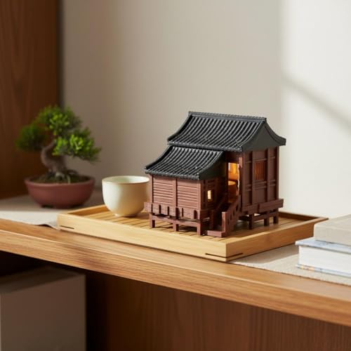 Aficionados al bonsái regalo original con maqueta de edificio chino 4
