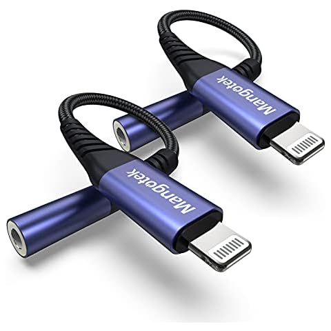 Mangotek iPhone Headphone Adapter, Lightning to 3.5 mm Headphone Jack Adapter iPhone Dongle Converter Aux Adaptor Compatible with iPhone 14 13 12 11 Pro Max 7 8 Plus SE X XR XS Cover