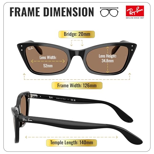Image of Ray-Ban RB2299 LADY BURBANK Cat Eye Shaped Sunglasses for Women with Official RAYBAN Eyewear Kit