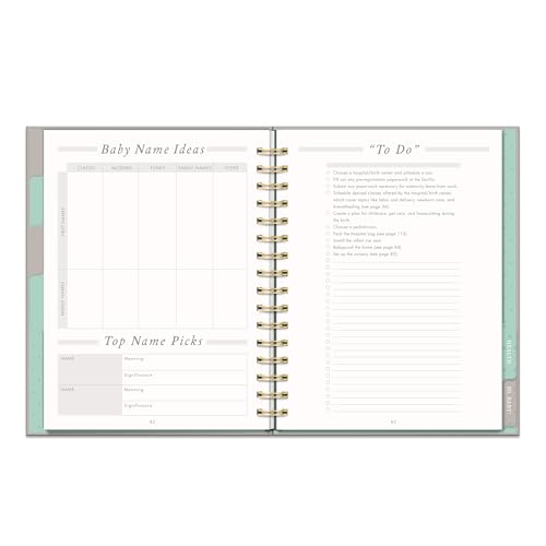 Image of Studio Oh! Countdown to Baby Pregnancy Journal for Women - Hardcover Guided Journal & Daily Planner, 144 Pages, Weekly Planner, To-Do List & Tracker, 6 Tabbed Divider Pockets, 100 gsm Paper [Unknown Binding] [Unknown Binding] [Unknown Binding] [Unknown Binding]