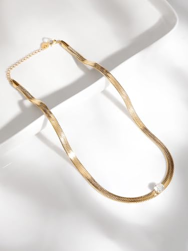 Image of Rubans Demi Fine Stainless Steel Necklace Chain Link Gift for Women & Girls