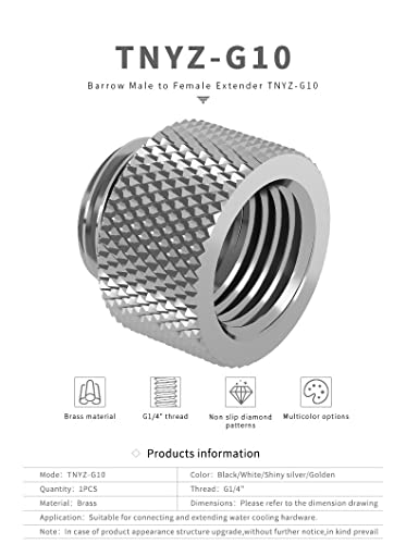 Racor G1/4 extensor de 10 mm para solucionar choques de tubos en chasis compactos 2