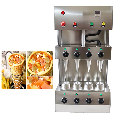 LGXEnzhuo Pizza Cone Forming Machine 4 Cone Maker 2600W Stainless Steel Commercial Handheld Pizza Cone Maker