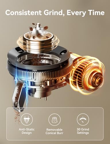 Image of COUPLUX 50s Fast Heat Espresso Machine with Grinder 58mm, 15 Bar