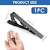 Tie Clip for Men, Tie Clip Stainless Steel & Minimalist Design Long Styles Set Square Edges Necktie Pin for Business Anniversary Wedding Daily Life Christmas Party Casual or Formal Occasions (Black) #1