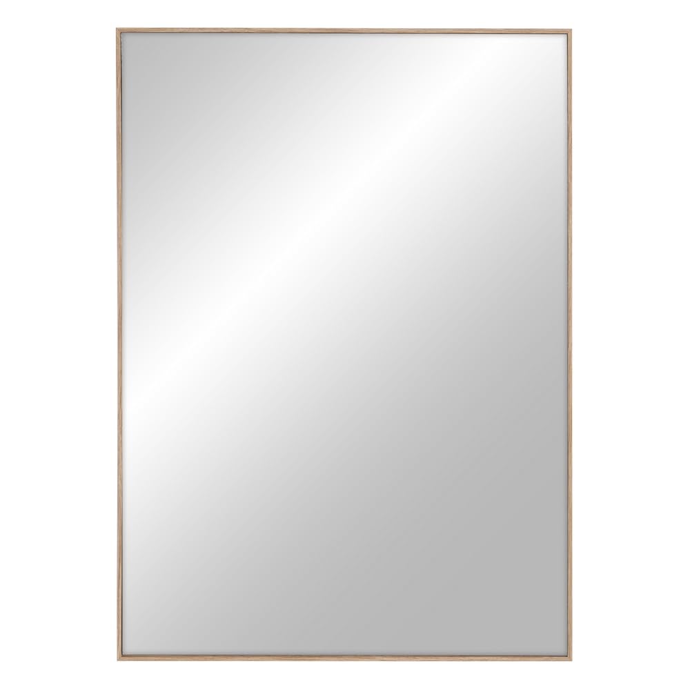 LOLAhome Espejo Rectangular con moldura de Madera Natural de 51x71 cm