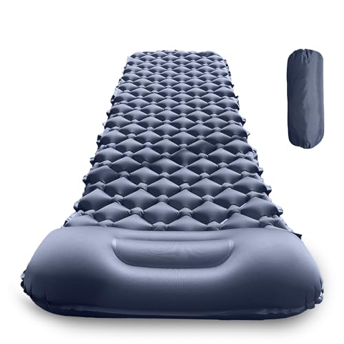 WILDTREK Inflatable Sleeping Camping Mat with Pillow 190L x 64W x 6Th centimetres - Ultralight, Waterproof, Compact & Portable Sleeping Pad for Backpacking, Travelling, Hiking WILDTREK Inflatable Sleeping Camping Mat with Pillow 190L x 64W x 6Th centimetres - Ultralight, Waterproof, Compact & Portable Sleeping Pad for Backpacking, Travelling, Hiking