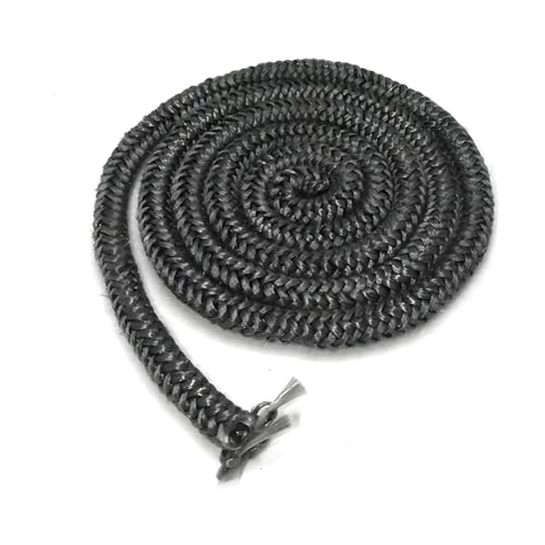 Corda per Sportello Stufa Pellet Forno Caldaia, Guarnizione per Porta Stufa, Guarnizione Stufa a Legna, Fibra di Vetro Corda Ignifuga per Stufa, per Sportello Stufa Pellet Forno, Nero, 10MM*3M
