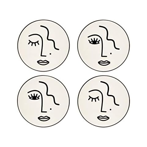 Sass & Belle Abstract Faces Coasters, Set of 4 Cover