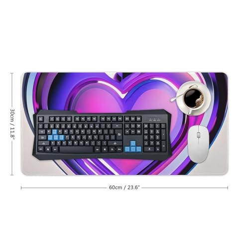 Mouse Pad Purple Hearts Gaming Grande 30x60 cm Antideslizante miniatura 2