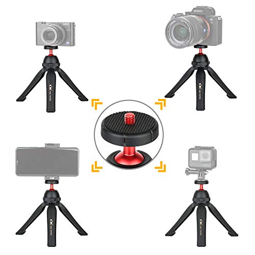 Kiwifotos Mini support rotatif à 360° avec rotule pour appareil photo reflex numérique Canon, Sony, Nikon, appareil compact, caméra d'action Gopro et téléphone iPhone/Huawei - Image 8