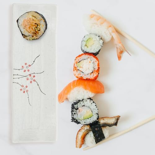 Plato de cerámica estilo japonés para sushi y postre miniatura 5