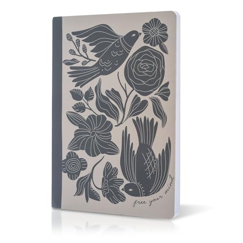 Karma Cuaderno rayado para ordenar tus notas en un práctico diario de pájaro de 100 páginas