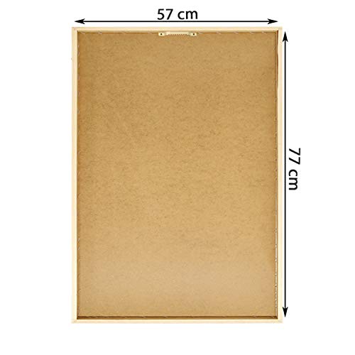 Cuadro en marco, póster moderno, pared artística, varios temas de 50 x 70 cm (Torre Eiffel y coche)