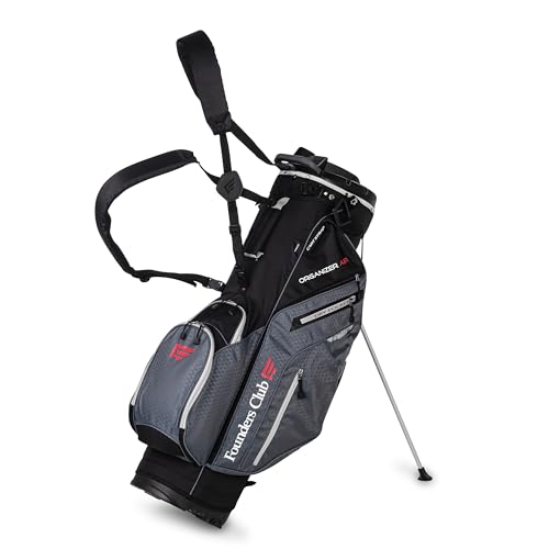 Image of Founders Club Organizer Men's Golf Stand Bag with 14 Way Organizer Divider Top with Full Length Dividers with snap on rain Hood
