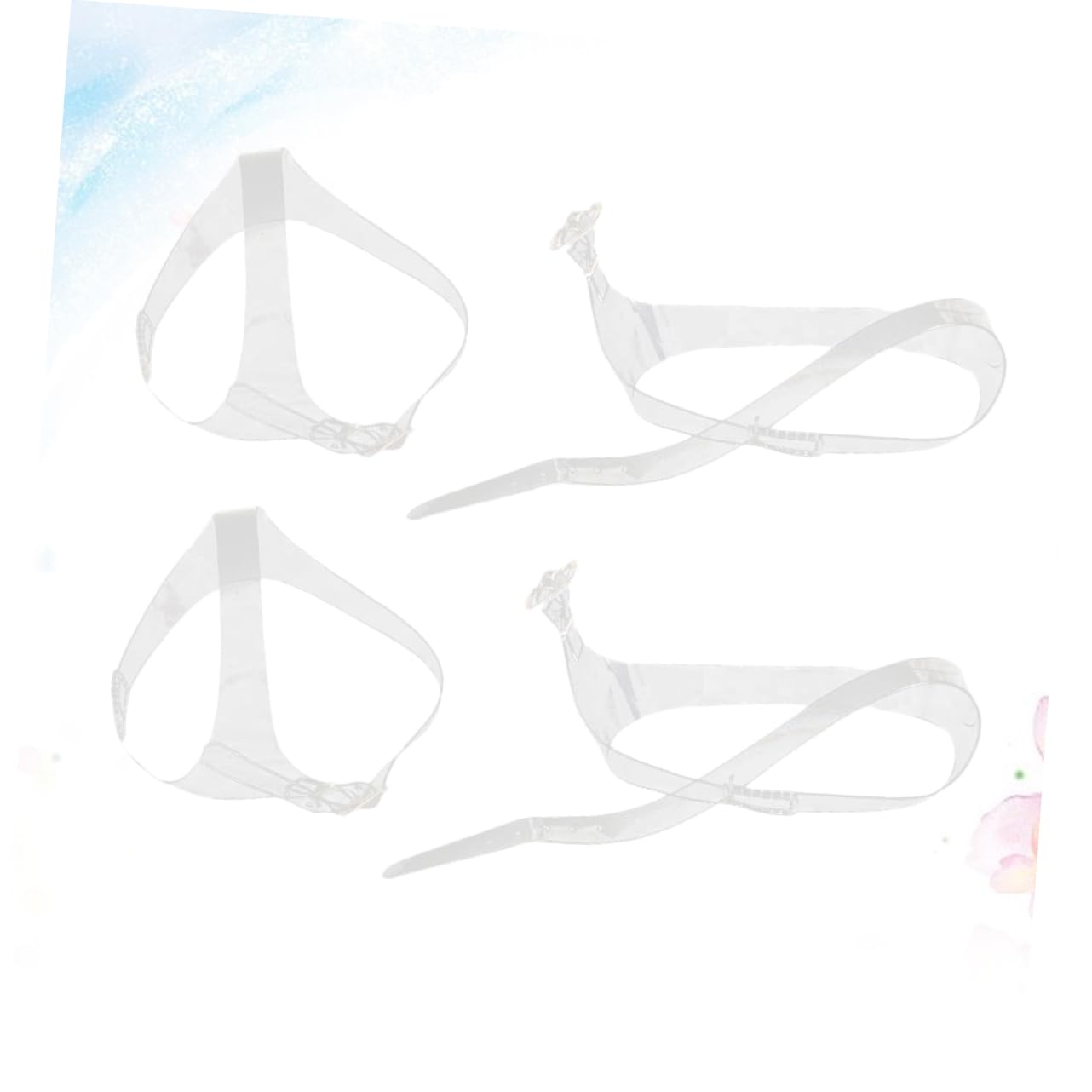 Mikinona Detachable High Heel Shoe Straps Anti-loose Shoelace for Loose Shoes Adjustable Buckle Tpu Triangle Lace for Ankle Easy to Use