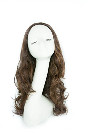 Bombshell-Hair-Extensions-34-Half-Head-Hair-Piece-24-inches-Heat-Resistant-Synthetic-Long-Curly-Thick-Wig-M22-HIGHLIGHTS-TOFFEE-BROWN