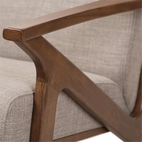 Sillón acento tapizado poliéster marrón miniatura 7