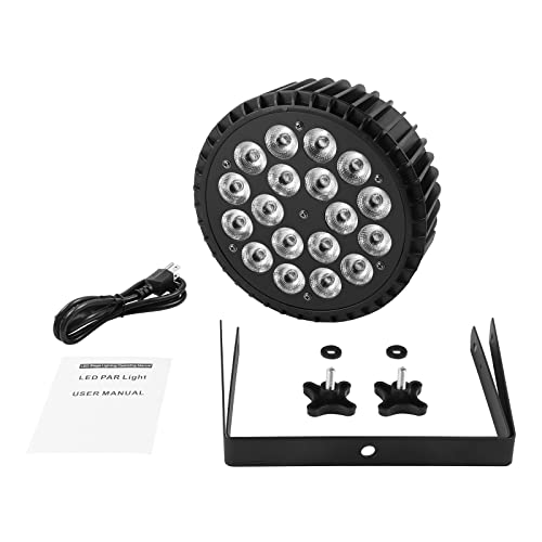 UV Licht LED Par Strahler 200W schwarzlicht 18 LED RGB 4 in 1 Scheinwerfer Bühnenlicht DMX512-8 Kanälen mit Par Licht Infinite Mixing/Rainbow Effect für Stage DJ Party Show Bar Halloween Weihnachten