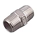 Hex Nipple 1/2 Inch Male NPT - DERPIPE Stainless Steel 304 Threaded Pipe Fitting for Brew Kit, Home Piping Application(Pack of 2)