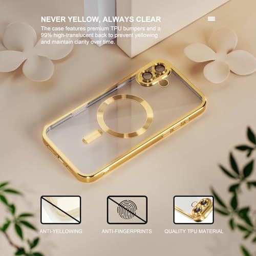 Image of Misea Magnetic for iPhone 16 Case Compatible with MagSafe Gold