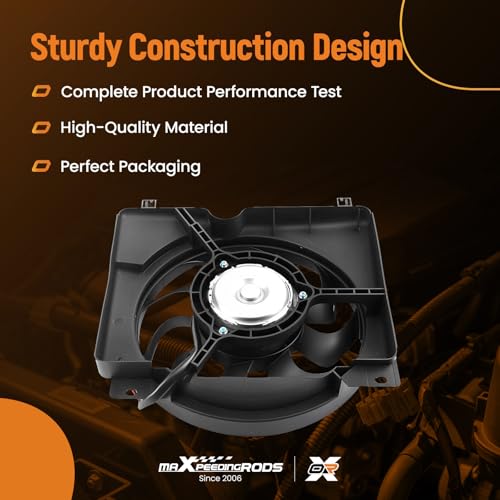 Image of maXpeedingrods Radiator Cooling Fan Assembly for Jeep Cherokee 1997 1998 1999 2000 2001, 67400782 52028337AC 620560