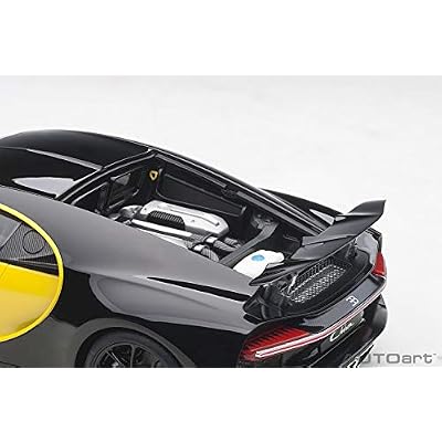 Autoart Bugatti Chiron Jaune Molsheim Yellow and Nocturne Black 1/18 Model Car