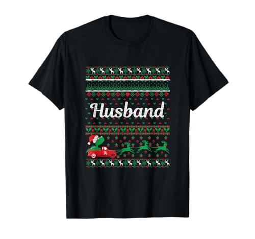 Marido Dinosaurio Santa Vacaciones Invierno Vibes Navidad Camiseta