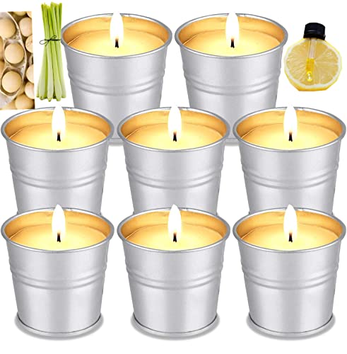 Citronella Candles Outdoor 8 Pack Citronella Fragranced Soy Wax Candle Set
