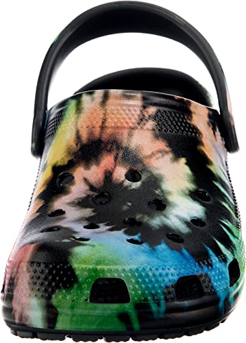 Crocs Unisex-Adult Classic Tie Dye Clogs, Black/Pastel, 8 Women/6 Men #TOP3