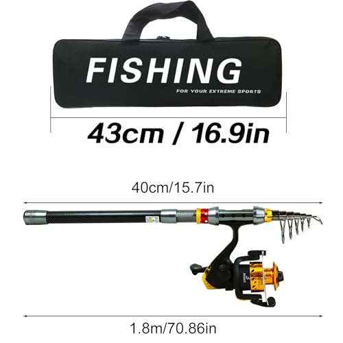 Canne à pêche télescopique pour débutant cherchant un kit complet portable